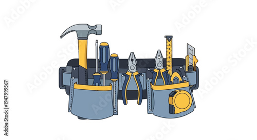 Tool Belt with Various Tools