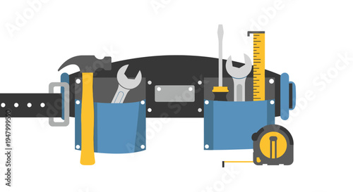 Tool Belt with Various Tools