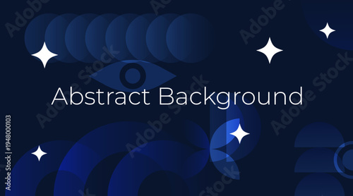 Geometric blue background with blending modes. Vector template for social media covers, websites, presentations, and marketing materials