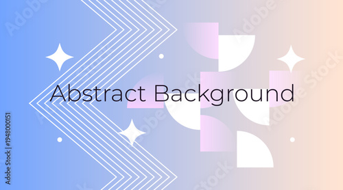 Minimalistic gradient geometric background with lines. Vector template for social media covers, websites, presentations, and marketing materials