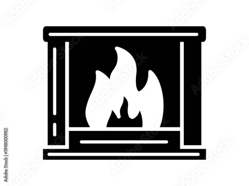 Black furnace icon in a simple flat silhouette style.
