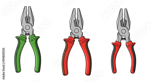 Pliers Set with Colorful Handles
