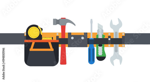 Tool Belt with Various Tools