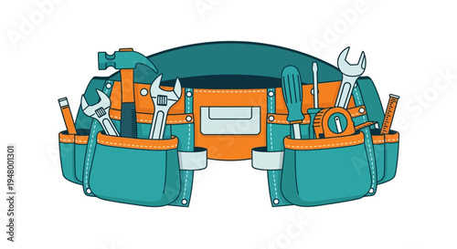 Tool Belt With Various Tools