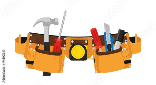 Tool Belt With Various Tools