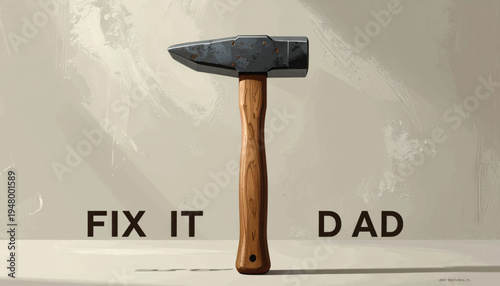 Hammer on surface with fix it dad.