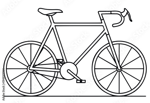 Print Bike drawing stock vector. Illustration of frame, vintage