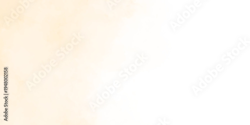 Abstract Soft Brown Watercolor Background with Pastel Peach and White Gradient Wash, Subtle Paper Texture, Delicate Cloud Brush Strokes, and Bright Center Space for Calm Design.