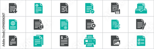 Document file icons for business and productivity