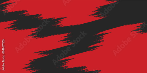 Dynamic black and red grunge halftone abstract background with diagonal brush stroke texture, modern edgy design suitable for sports posters, gaming banners, racing themes, digital ads, n high-energy.