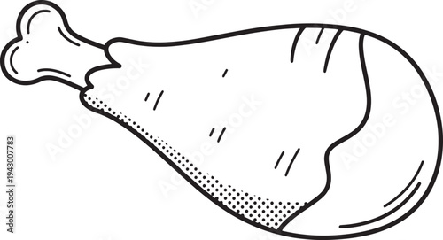 Vector illustration of a chicken leg