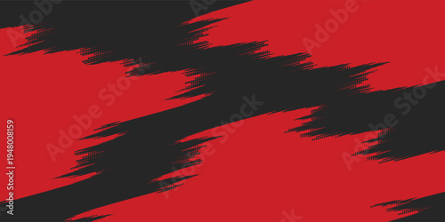 Dynamic black and red grunge halftone abstract background with diagonal brush stroke texture, modern edgy design suitable for sports posters, gaming banners, racing themes, digital ads, n high-energy.