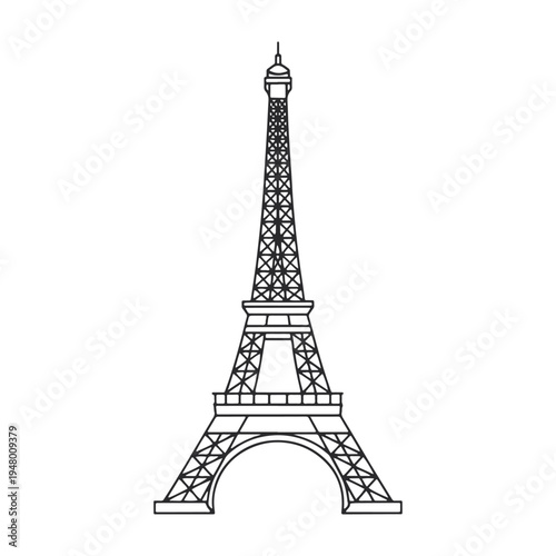 Eiffel Tower Iconic Paris Landmark Vector