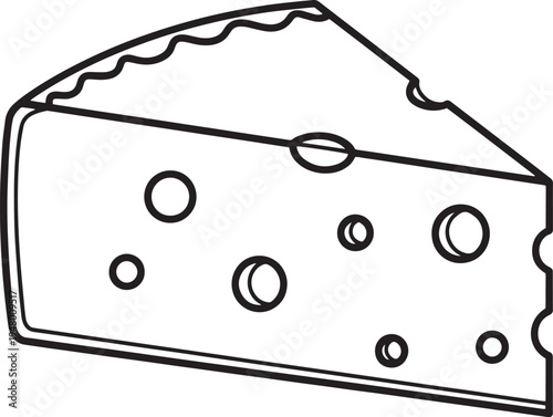 Vector illustration of a cheese wedge