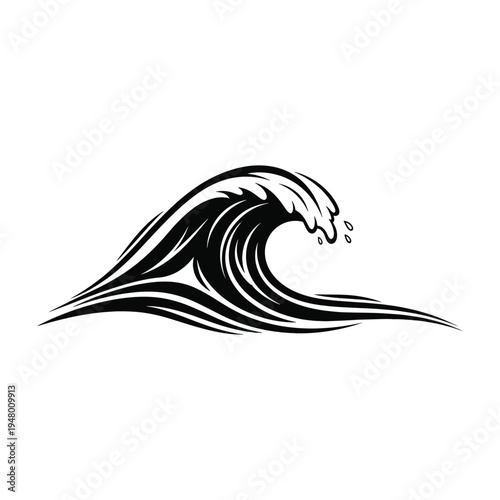 Crashing Ocean Wave Vector