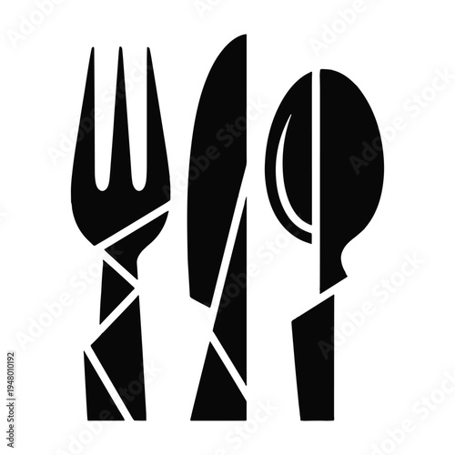 Broken Utensils Icon Set