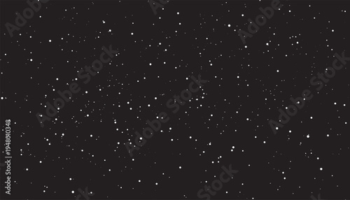 Realistic snowfall, fine small white powder snow specks vector background.