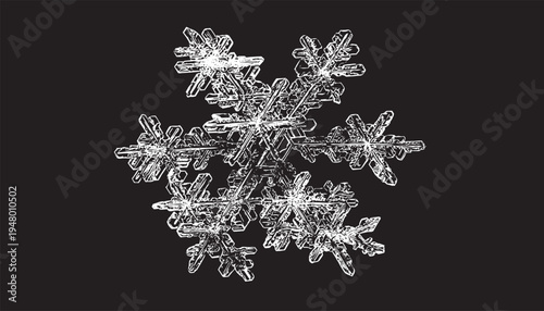 Realistic snowfall, fine small white powder snow specks vector background.