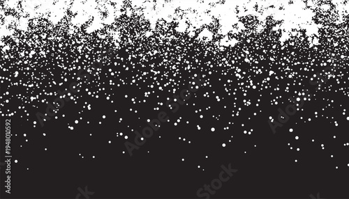 Realistic snowfall, fine small white powder snow specks vector background.