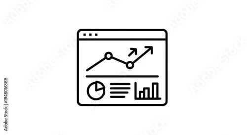 Business analytics dashboard with charts, graphs, and data visualization on a computer screen
