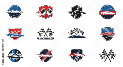 Collection of Racing Car Logos and Emblems for Automotive Enthusiasts.