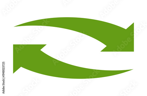 green recycling arrow. renewable ecological and natural icon element