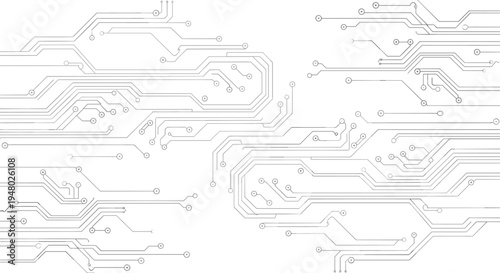 Abstract technology circuit lines background digital network connection outline illustration