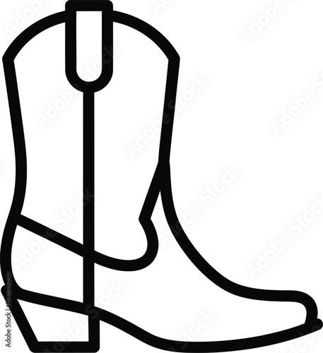 A classic western style cowboy boot featuring a traditional tall shaft and a sturdy block heel