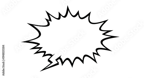 Comic style burst speech bubble graphic element