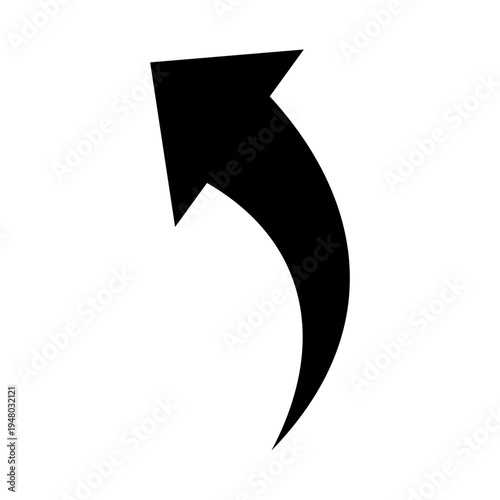 Curved Arrow Up Direction Icon