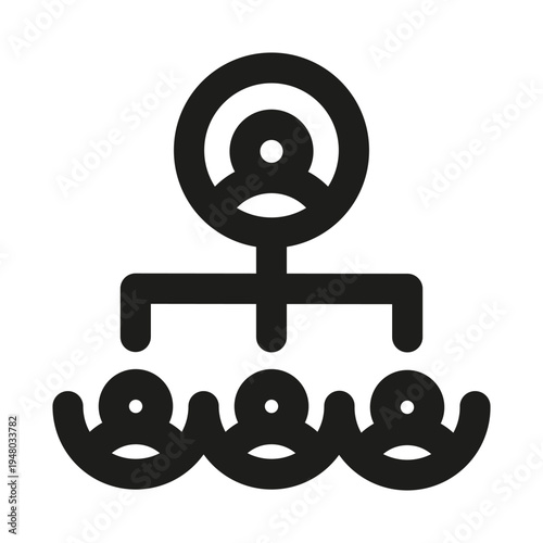 Recruit Line Icon. Professional minimalist symbol designed as a premium vector line icon for hiring, talent acquisition, and job recruitment