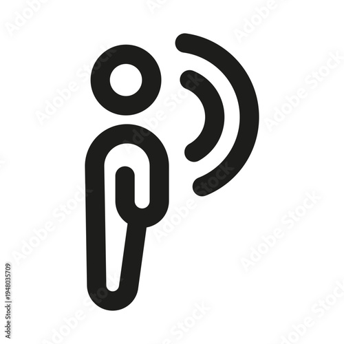 Motion sensor icon. Motion sensor modern professional line icon, minimal vector detection symbol with clean outline style, unique security automation illustration