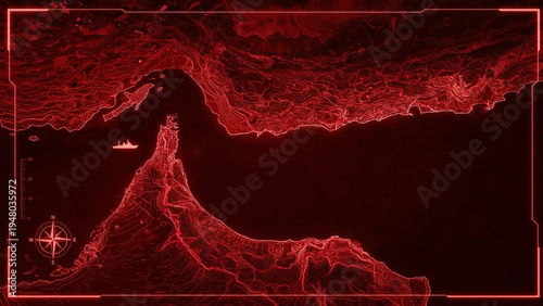 Tapety artystyczne Strait of Hormuz Map