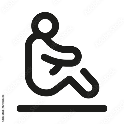 Depression icon. Depression modern professional line icon, minimal vector mental health symbol with clean outline style, unique emotional wellbeing illustration