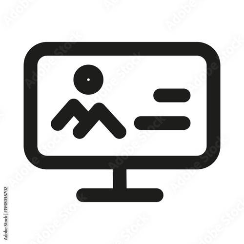 Online learning icon. Online learning modern professional line icon, minimal vector education symbol with clean outline style, unique e learning technology illustration