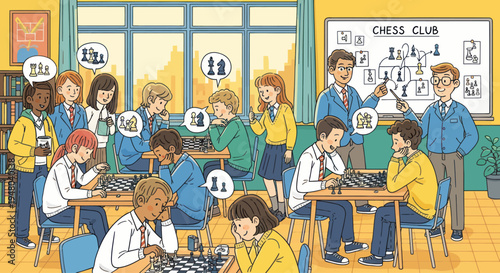 Children's Chess Club in Classroom: Learning Strategy and Tactics