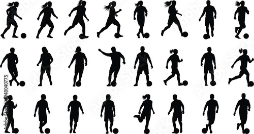 Black silhouettes of diverse people with disabilities using wheelchairs and crutches isolated on white background for inclusion and accessibility concepts