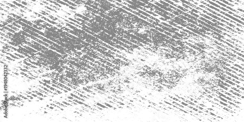 Abstract grunge texture background with diagonal scratch marks and distressed lines on a gray surface, rough worn metal or concrete texture, monochrome minimal design, high-detail scratches vector.