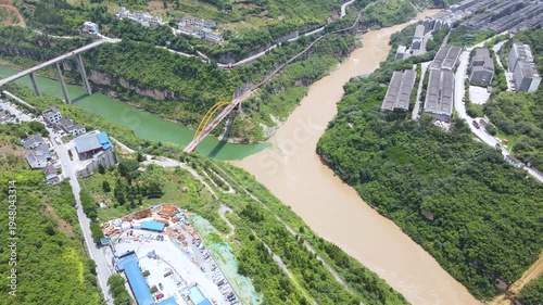 Wallpaper Mural 4K Aerial View of Chishui River in Zunyi Guizhou China Torontodigital.ca
