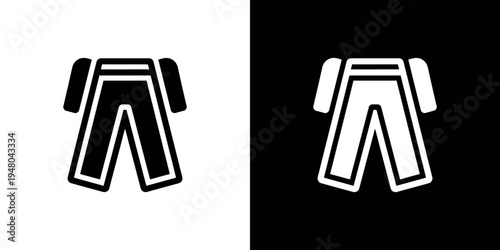 Black and white dog head silhouette