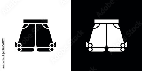 Black and white shorts on contrasting backgrounds clothing