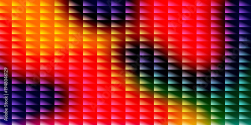 Obraz na plátně A vibrant digital abstract pattern featuring a rhythmic grid of colorful gradien