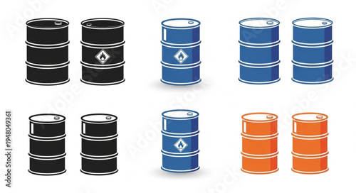 Oil Drums - A Collection of Industrial Storage Containers.