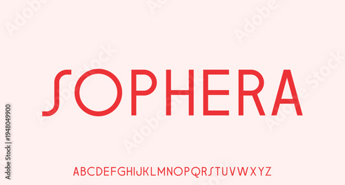 SOPHERA.  luxury modern font alphabetical vector set	
