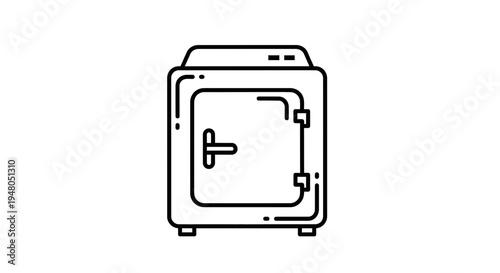 Safe icon, security vault, money box, finance safety, secure storage, protection symbol