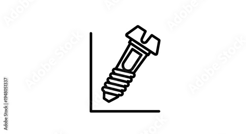 Screw fastening to a surface, concept of construction and engineering