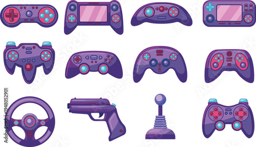 Minimalist gamepad illustration for gamer and streamer branding design vector