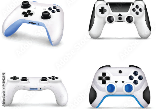 Modern video game equipment for esports and gaming blog vector