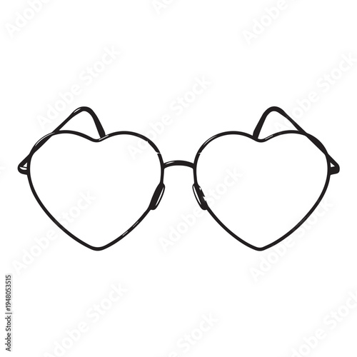 Stylish heart-shaped glasses as a quirky fashion accessory for a playful lifestyle.