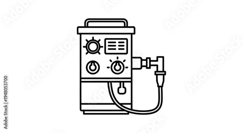 Medical Ventilator Machine Icon - Respiratory Support Device